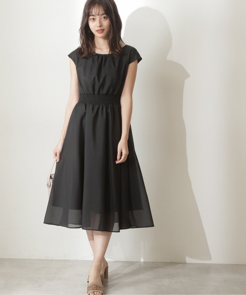 PROPORTION BODY DRESSING（プロポーションボディドレッシング）の「バックリボンウエストシャーリングボイルワンピース / 1212140902（ワンピース・レディース・イエロー/ブラック/グリーン/ブルー・SMALL/MEDIUM）」の2枚目の写真