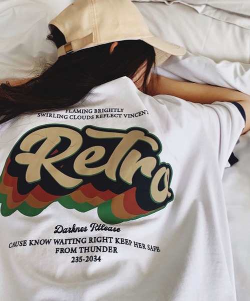 meJane(ミージェーン)の「ReTroバックロゴプリントBIGTシャツ【ZOZOTOWN限定】(Tシャツ/カットソー・レディース・ホワイト/ブラック・FREE)」の2枚目の写真