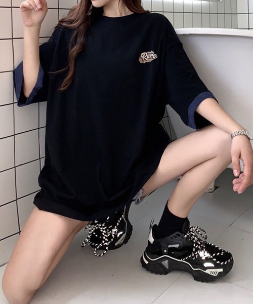 meJane(ミージェーン)の「ReTroバックロゴプリントBIGTシャツ【ZOZOTOWN限定】(Tシャツ/カットソー・レディース・ホワイト/ブラック・FREE)」の8枚目の写真