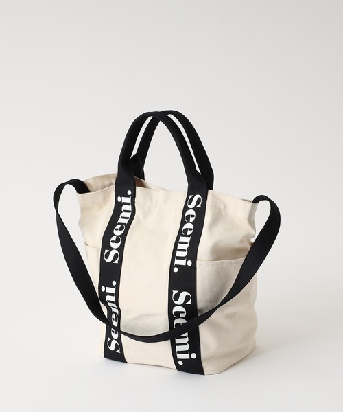 Seemi. byNICECLAUP( シーミーバイナイスクラップ)の「Seemiロゴトートバッグ(トートバッグ・レディース・ブラック/ホワイト系その他・FREE)」の13枚目の写真