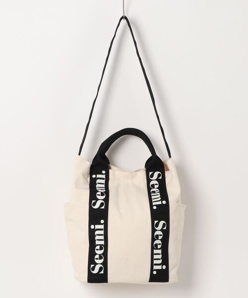 Seemi. byNICECLAUP( シーミーバイナイスクラップ)の「Seemiロゴトートバッグ(トートバッグ・レディース・ブラック/ホワイト系その他・FREE)」の12枚目の写真