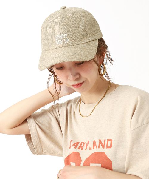 B.C STOCK（ベーセーストック）の「ザツザイフウMIXキャップ（キャップ・レディース・ブラウン/アイボリー・FREE）」の2枚目の写真