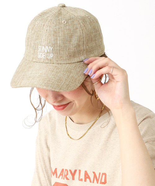 B.C STOCK（ベーセーストック）の「ザツザイフウMIXキャップ（キャップ・レディース・ブラウン/アイボリー・FREE）」の5枚目の写真