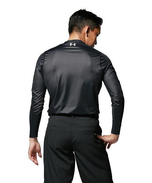 UNDER ARMOUR（アンダーアーマー）の「UAアイソチル フィッティド ロングスリーブ Vネックシャツ（ゴルフ/メンズ）（Tシャツ/カットソー・メンズ・ホワイト/ブラック・S/L/M/XL/XXL）」の3枚目の写真