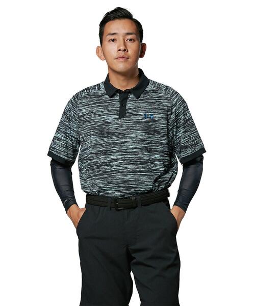 UNDER ARMOUR（アンダーアーマー）の「UAアイソチル フィッティド ロングスリーブ Vネックシャツ（ゴルフ/メンズ）（Tシャツ/カットソー・メンズ・ホワイト/ブラック・S/L/M/XL/XXL）」の8枚目の写真