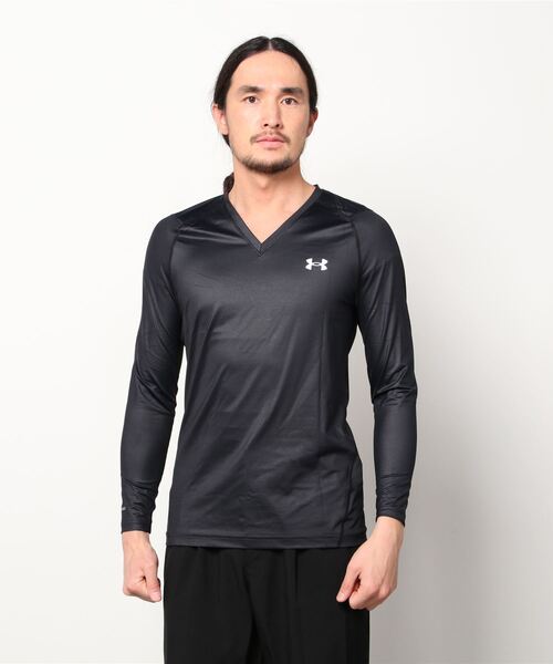 UNDER ARMOUR（アンダーアーマー）の「UAアイソチル フィッティド ロングスリーブ Vネックシャツ（ゴルフ/メンズ）（Tシャツ/カットソー・メンズ・ホワイト/ブラック・S/L/M/XL/XXL）」の17枚目の写真