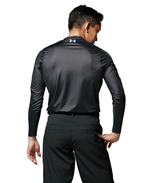 UNDER ARMOUR（アンダーアーマー）の「UAアイソチル フィッティド ロングスリーブ Vネックシャツ（ゴルフ/メンズ）（Tシャツ/カットソー・メンズ・ホワイト/ブラック・S/L/M/XL/XXL）」の12枚目の写真