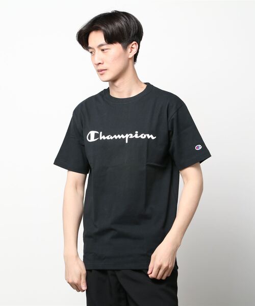 Champion（チャンピオン）の「【Champion/チャンピオン】メンズ ベーシック ショートスリーブTシャツ（Tシャツ/カットソー・メンズ・グレー/ホワイト/ブラック・MEDIUM/X-LARGE/LARGE）」の2枚目の写真