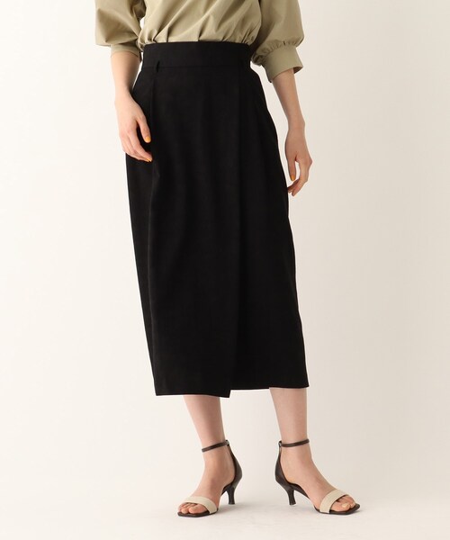 OPAQUE.CLIP（オペークドットクリップ）の「◆ボタニカルジャカードラップスカート【WEB限定サイズ】（スカート・レディース・ブラック/ダークグリーン/ブラウン系その他・42/40/38）」の15枚目の写真