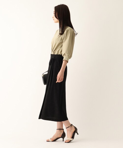 OPAQUE.CLIP（オペークドットクリップ）の「◆ボタニカルジャカードラップスカート【WEB限定サイズ】（スカート・レディース・ブラック/ダークグリーン/ブラウン系その他・42/40/38）」の16枚目の写真