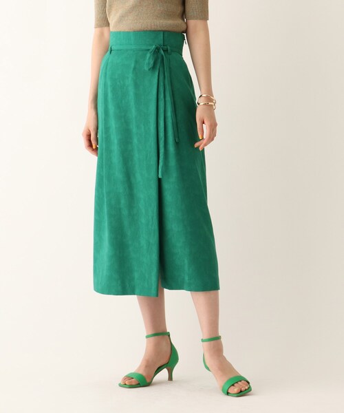 OPAQUE.CLIP（オペークドットクリップ）の「◆ボタニカルジャカードラップスカート【WEB限定サイズ】（スカート・レディース・ブラック/ダークグリーン/ブラウン系その他・42/40/38）」の21枚目の写真