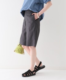 コットンリネンストレッチハーフパンツ