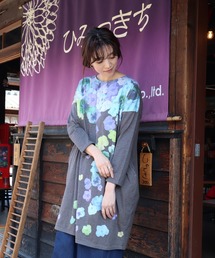 BARNDOOR（バーンドア）の「(BD)【BARNDOOR】コクーンシルエット 北欧風 プリント 長袖 チュニック ワンピース（ワンピース）」