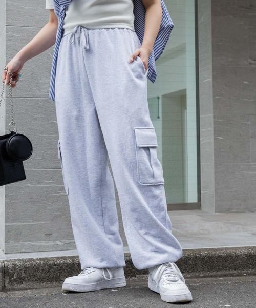 WEGO（ウィゴー）の「■■■WEGO/スウェットカーゴポケットパンツ■■■（カーゴパンツ・レディース・グレー系その他/その他2/ホワイト/その他1・FREE）」の3枚目の写真