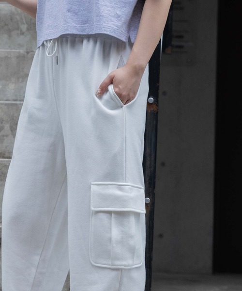 WEGO（ウィゴー）の「■■■WEGO/スウェットカーゴポケットパンツ■■■（カーゴパンツ・レディース・グレー系その他/その他2/ホワイト/その他1・FREE）」の7枚目の写真