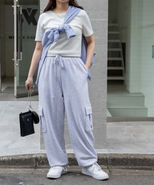 WEGO（ウィゴー）の「■■■WEGO/スウェットカーゴポケットパンツ■■■（カーゴパンツ・レディース・グレー系その他/その他2/ホワイト/その他1・FREE）」の8枚目の写真