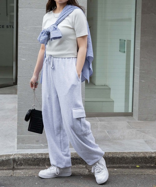 WEGO（ウィゴー）の「■■■WEGO/スウェットカーゴポケットパンツ■■■（カーゴパンツ・レディース・グレー系その他/その他2/ホワイト/その他1・FREE）」の9枚目の写真