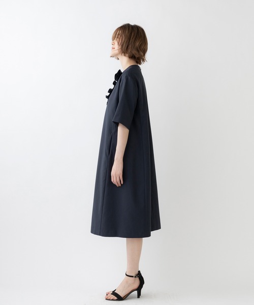 SONO/ソーノ】フリルタックワンピース【SONO NAVY】