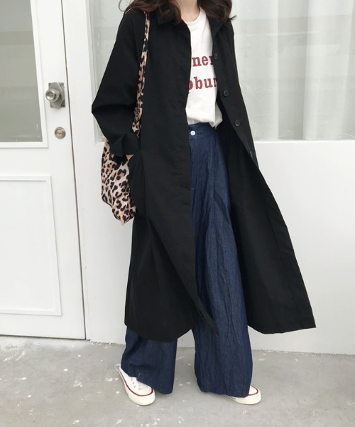 almo（アルモ）の「【almo】ベーシック ステンカラーコート(SP)（ステンカラーコート・レディース・ベージュ・FREE）」の6枚目の写真