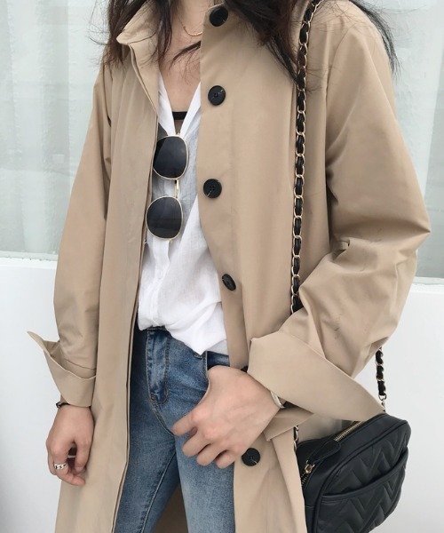 almo（アルモ）の「【almo】ベーシック ステンカラーコート(SP)（ステンカラーコート・レディース・ベージュ・FREE）」の15枚目の写真