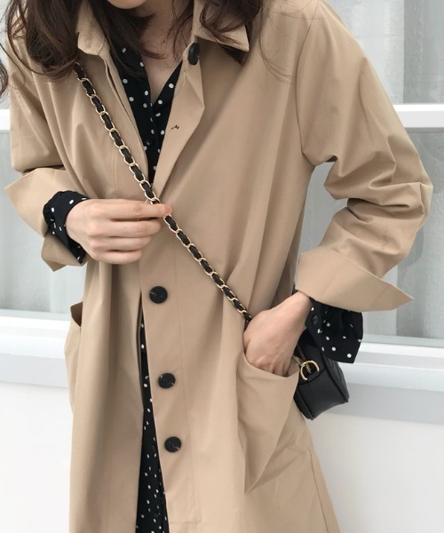 almo（アルモ）の「【almo】ベーシック ステンカラーコート(SP)（ステンカラーコート・レディース・ベージュ・FREE）」の13枚目の写真