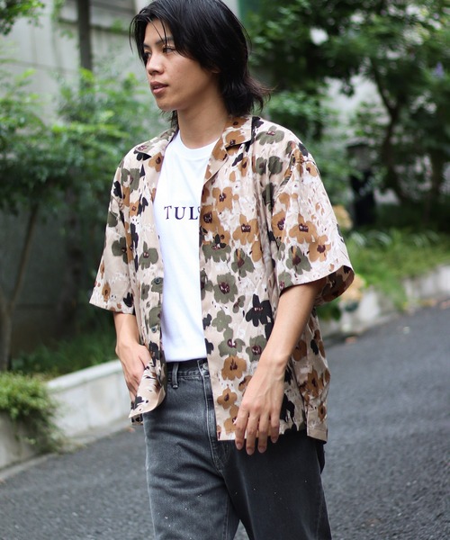 JOURNAL STANDARD(ジャーナルスタンダード)の「ウォールパターン 総柄 半袖シャツ(シャツ/ブラウス・メンズ・ベージュ系その他/ベージュ/ベージュ系その他2/ブラウン系その他・MEDIUM/LARGE)」の3枚目の写真