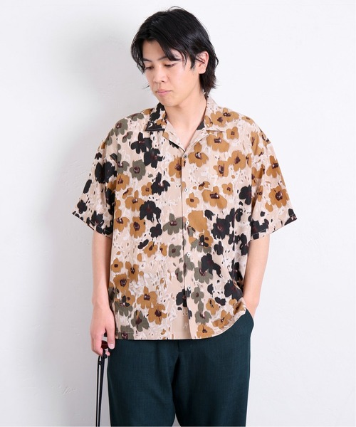JOURNAL STANDARD(ジャーナルスタンダード)の「ウォールパターン 総柄 半袖シャツ(シャツ/ブラウス・メンズ・ベージュ系その他/ベージュ/ベージュ系その他2/ブラウン系その他・MEDIUM/LARGE)」の10枚目の写真
