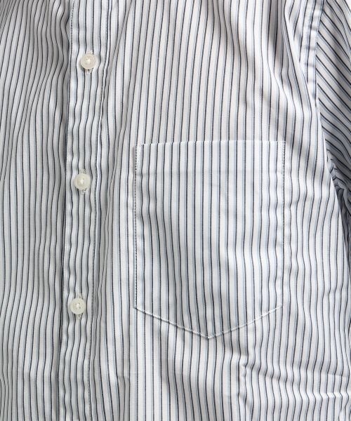 HARE（ハレ）の「スタンドカラーストライプシャツ(HARE)（シャツ/ブラウス・メンズ・サックスブルー/オフホワイト/グレー/ライトブルー・MEDIUM/SMALL）」の10枚目の写真