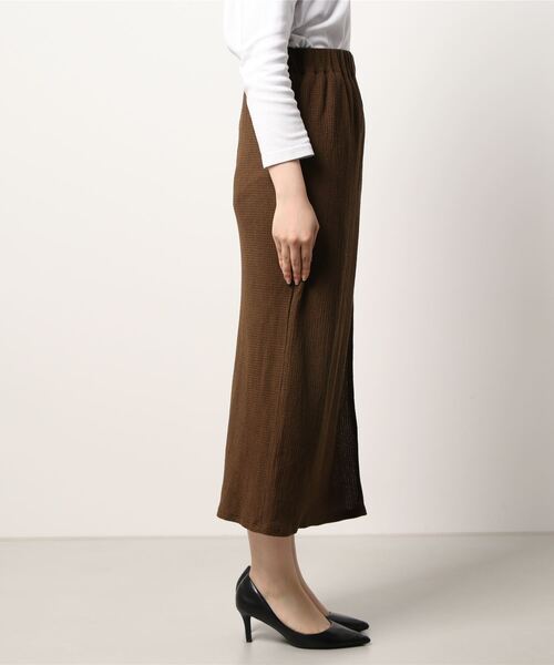 LOWRYS FARM（ローリーズファーム）の「シャーリングラップタイトスカート　287641（スカート・レディース・ブラック/ブラウン/オレンジ/アイボリー・FREE）」の5枚目の写真