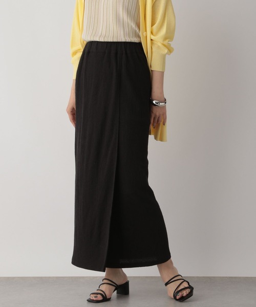 LOWRYS FARM（ローリーズファーム）の「シャーリングラップタイトスカート　287641（スカート・レディース・ブラック/ブラウン/オレンジ/アイボリー・FREE）」の2枚目の写真