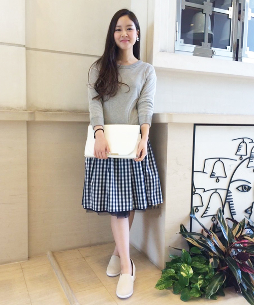 DISCOAT（ディスコート）の「【Discoat】リバーシブルギンガムスカート（スカート・レディース・ネイビー/ブラック・MEDIUM/LARGE）」の2枚目の写真