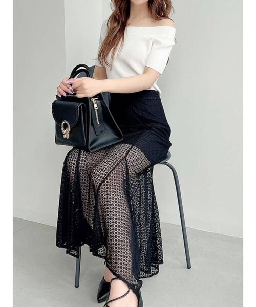 RESEXXY(リゼクシー)の「イレヘムマーメイドスカート(スカート・レディース・ホワイト/ブラック/ブラウン・FREE)」の2枚目の写真