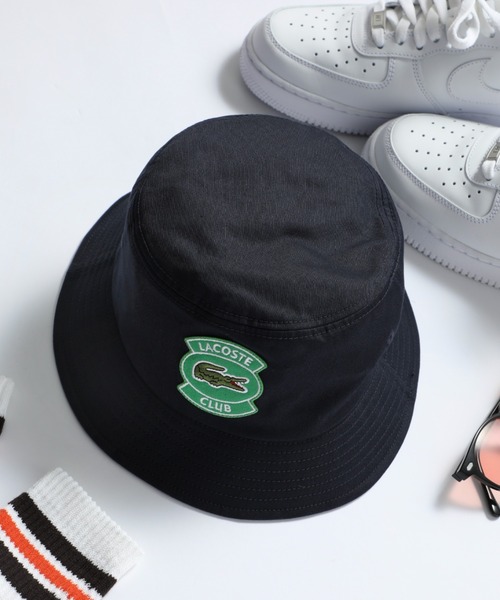 LACOSTE（ラコステ）の「【LACOSTE】ラコステエンブレムロゴバケットハット L1172（ハット・メンズ・ベージュ/ネイビー・FREE）」の2枚目の写真