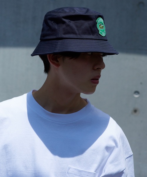LACOSTE（ラコステ）の「【LACOSTE】ラコステエンブレムロゴバケットハット L1172（ハット・メンズ・ベージュ/ネイビー・FREE）」の7枚目の写真