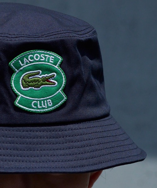 LACOSTE（ラコステ）の「【LACOSTE】ラコステエンブレムロゴバケットハット L1172（ハット・メンズ・ベージュ/ネイビー・FREE）」の6枚目の写真
