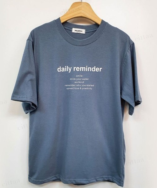 Dalfwin(ダールフィン)の「reminderレタリング半袖Tシャツ(Tシャツ/カットソー・レディース・アイボリー/ピンク/ベージュ/カーキ/ブルー/ブラック・FREE)」の21枚目の写真