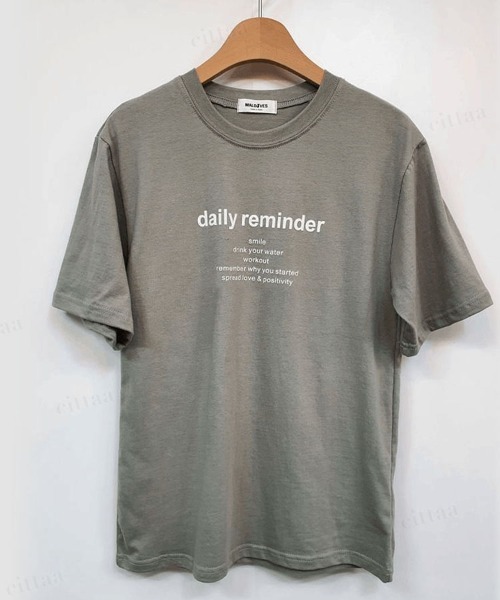 Dalfwin(ダールフィン)の「reminderレタリング半袖Tシャツ(Tシャツ/カットソー・レディース・アイボリー/ピンク/ベージュ/カーキ/ブルー/ブラック・FREE)」の18枚目の写真