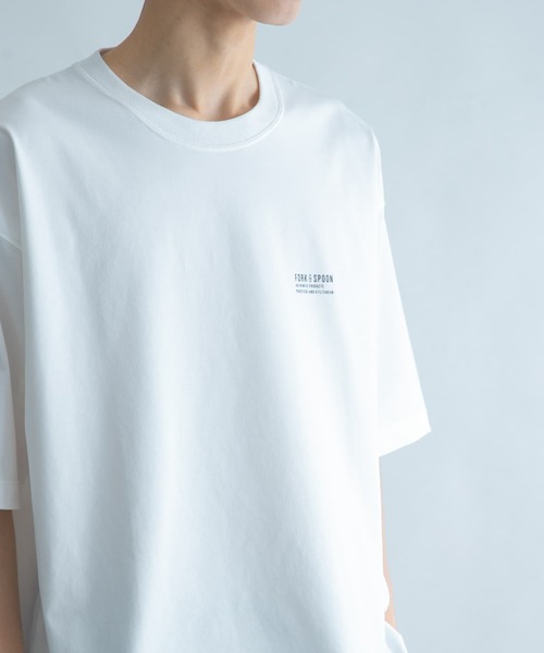 FORK&SPOON（フォークアンドスプーン）の「FORK&SPOON　ロゴショートスリーブTシャツ（Tシャツ/カットソー・メンズ・オフホワイト/ネイビー/レッド・5/4）」の4枚目の写真
