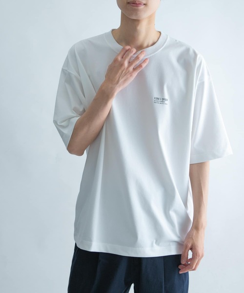 FORK&SPOON（フォークアンドスプーン）の「FORK&SPOON　ロゴショートスリーブTシャツ（Tシャツ/カットソー・メンズ・オフホワイト/ネイビー/レッド・5/4）」の7枚目の写真