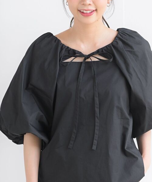 rps(アールピーエス)の「前後2WAYバルーン袖ブラウス(シャツ/ブラウス・レディース・ブラック/オフホワイト/マスタード/モカ・フリー)」の3枚目の写真