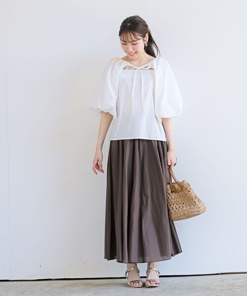 rps(アールピーエス)の「前後2WAYバルーン袖ブラウス(シャツ/ブラウス・レディース・ブラック/オフホワイト/マスタード/モカ・フリー)」の5枚目の写真