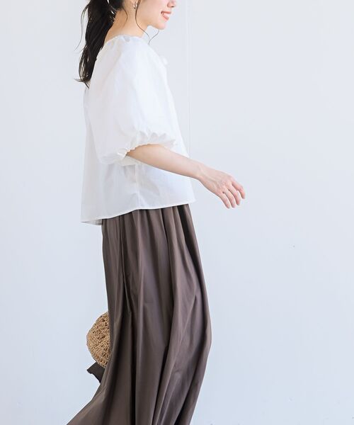 rps(アールピーエス)の「前後2WAYバルーン袖ブラウス(シャツ/ブラウス・レディース・ブラック/オフホワイト/マスタード/モカ・フリー)」の6枚目の写真