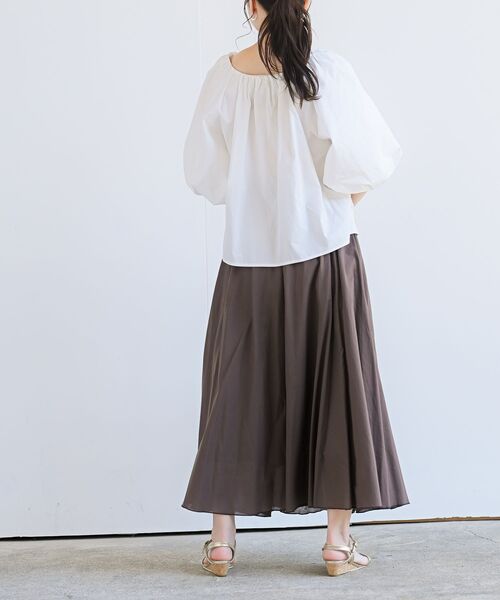 rps(アールピーエス)の「前後2WAYバルーン袖ブラウス(シャツ/ブラウス・レディース・ブラック/オフホワイト/マスタード/モカ・フリー)」の7枚目の写真