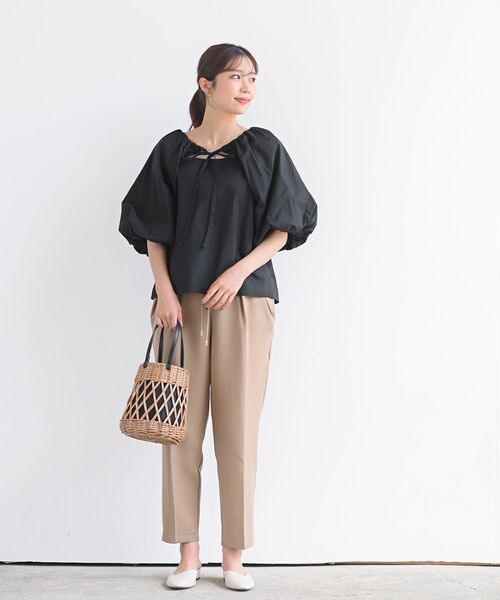 rps(アールピーエス)の「前後2WAYバルーン袖ブラウス(シャツ/ブラウス・レディース・ブラック/オフホワイト/マスタード/モカ・フリー)」の13枚目の写真