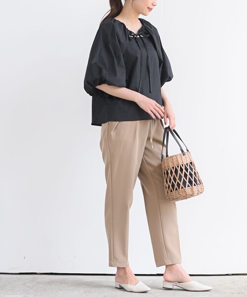 rps(アールピーエス)の「前後2WAYバルーン袖ブラウス(シャツ/ブラウス・レディース・ブラック/オフホワイト/マスタード/モカ・フリー)」の16枚目の写真