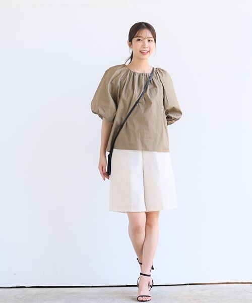 rps(アールピーエス)の「前後2WAYバルーン袖ブラウス(シャツ/ブラウス・レディース・ブラック/オフホワイト/マスタード/モカ・フリー)」の21枚目の写真