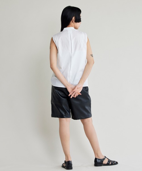 NOISE MAKER（ノイズメーカー）の「【手洗い可能】フリルノースリーブブラウス（シャツ/ブラウス・レディース・ホワイト/ネイビー・FREE）」の15枚目の写真