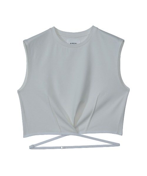 Ameri(アメリ)の「WAIST WRING SHORT TANK(Tシャツ/カットソー・レディース・ブラック/ボルドー/ホワイト・SMALL/MEDIUM)」の16枚目の写真