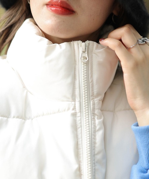 WEGO（ウィゴー）の「WEGO/エコダウンベスト（ダウンベスト・レディース・ライトグレー/ブラック/アイボリー・FREE）」の22枚目の写真