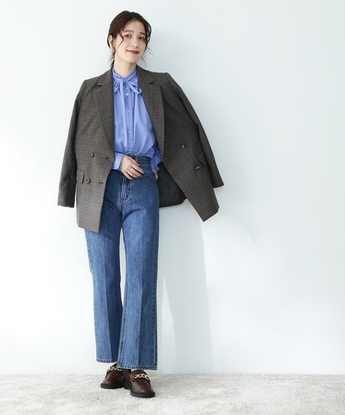 N.（N. Natural Beauty Basic）（エヌエヌナチュラルビューティーベーシック）の「【松井愛莉さん着用】【WEB限定】【S Size Line】◆テーラードダブルジャケット（テーラードジャケット・レディース・ネイビー/グレー系その他/ブラウン系その他/ブラウン/キャメル・SMALL/MEDIUM）」の12枚目の写真